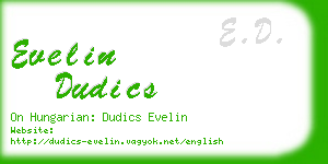 evelin dudics business card